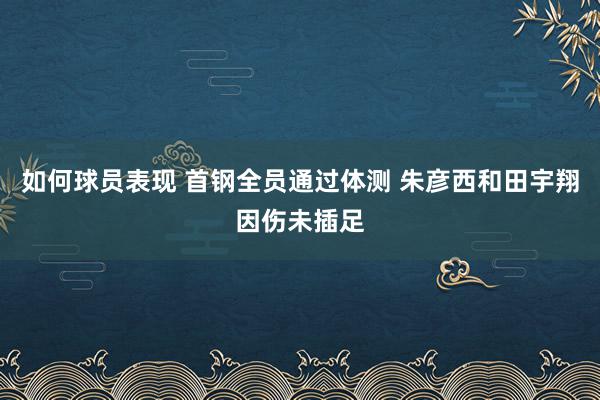 如何球员表现 首钢全员通过体测 朱彦西和田宇翔因伤未插足