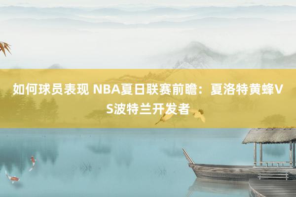 如何球员表现 NBA夏日联赛前瞻：夏洛特黄蜂VS波特兰开发者