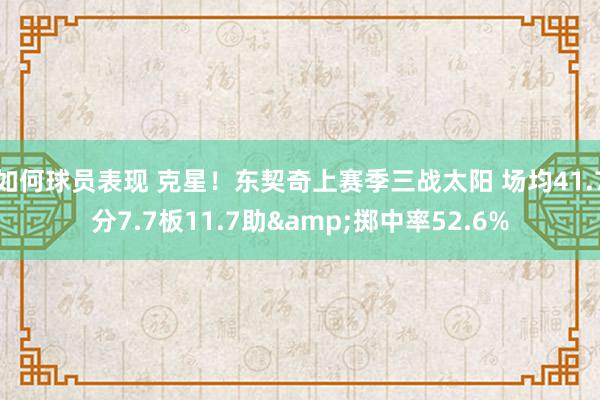 如何球员表现 克星！东契奇上赛季三战太阳 场均41.7分7.7板11.7助&掷中率52.6%