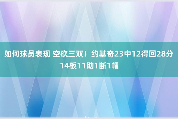 如何球员表现 空砍三双！约基奇23中12得回28分14板11助1断1帽