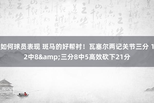 如何球员表现 斑马的好帮衬！瓦塞尔两记关节三分 12中8&三分8中5高效砍下21分