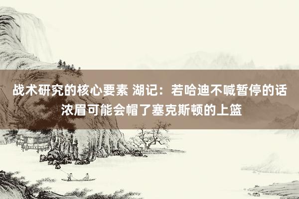 战术研究的核心要素 湖记：若哈迪不喊暂停的话 浓眉可能会帽了塞克斯顿的上篮