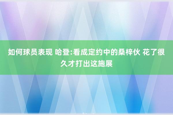 如何球员表现 哈登:看成定约中的桑梓伙 花了很久才打出这施展