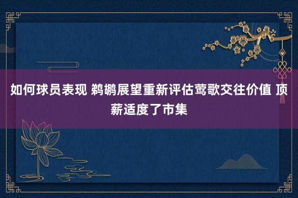 如何球员表现 鹈鹕展望重新评估莺歌交往价值 顶薪适度了市集