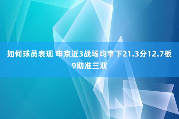 如何球员表现 申京近3战场均拿下21.3分12.7板9助准三双