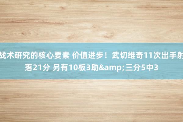 战术研究的核心要素 价值进步！武切维奇11次出手射落21分 另有10板3助&三分5中3