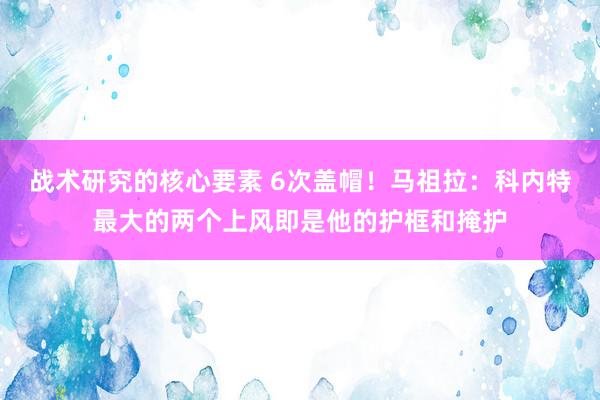 战术研究的核心要素 6次盖帽！马祖拉：科内特最大的两个上风即是他的护框和掩护