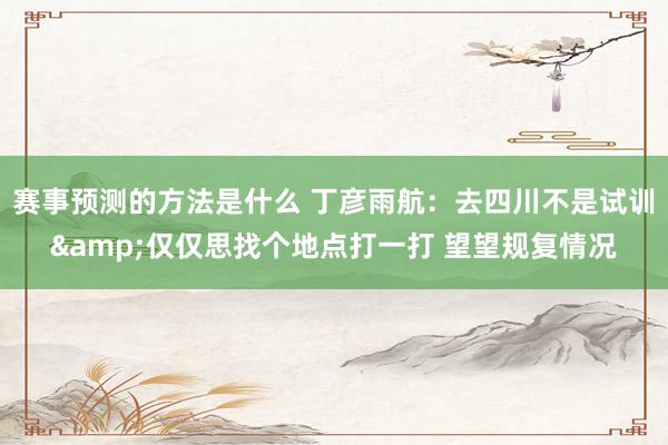 赛事预测的方法是什么 丁彦雨航：去四川不是试训&仅仅思找个地点打一打 望望规复情况