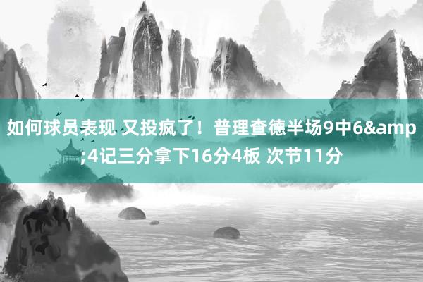 如何球员表现 又投疯了！普理查德半场9中6&4记三分拿下16分4板 次节11分