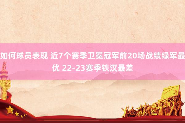 如何球员表现 近7个赛季卫冕冠军前20场战绩绿军最优 22-23赛季铁汉最差